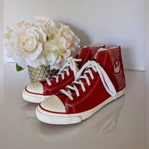 Po-Zu Star Wars | Size EU38/US7 | Red High-Top Sneakers with Rebel Alliance logo